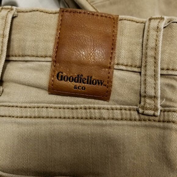 Goodfellow Co Jeans Mens 40×32 Brown Slim Straight Total Flex Medium Wash Denim - Picture 11 of 13